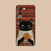 Cute Coffee Cat Matte TPU Mobile Phone Case for VIVO V60 V50 V40 V30 V29 V27 V25 V23 Pro Lite 5G Colorful Printing Cover