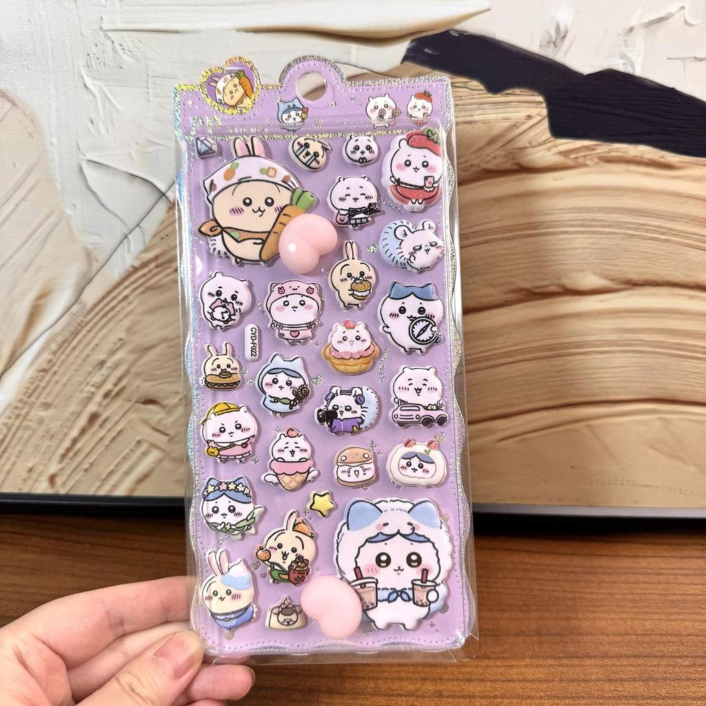Set of 2 Cute Squishy Butt 3D Marshmallow and Squishy Stickers for Sticker and DIY for Girls and Boys Stickers, Characters, Fluffy, Soft, Books,