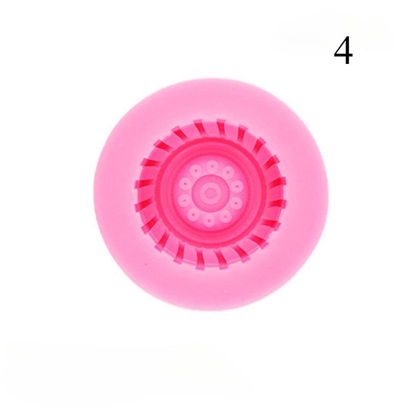Creative Fashion Shape Tires Wheel Chocolate Cake Molds Food Grade Silicone Mold Fondant Cake Decorating Tools Accessories