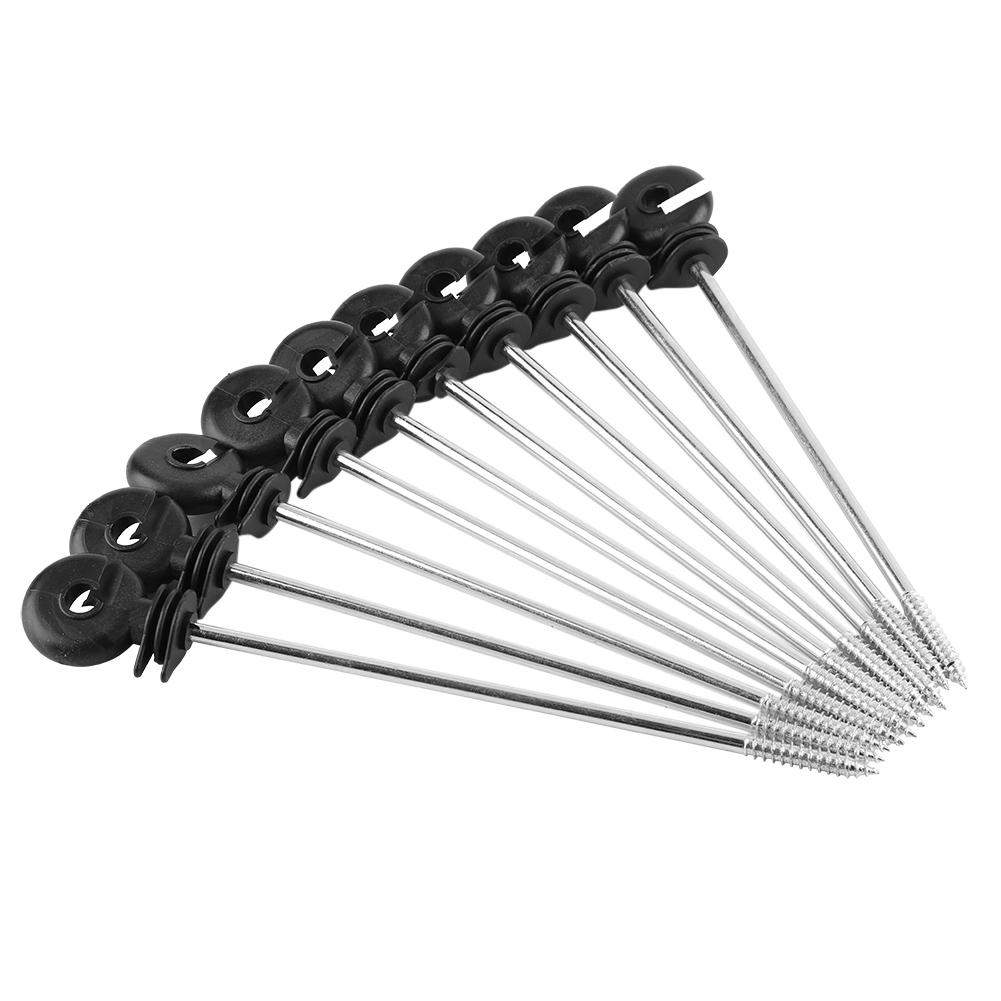 100 Stück Kunststoffringisolatoren Elektrozaun Langstrecken Schraubisolator für Holzpfosten