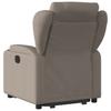 Electric Recliner Chair with Rising Function Taupe Fabric