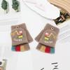 Kids' Winter Fingerless Flip-Top Writing Gloves – Warm Half-Finger Gloves for Boys & Girls