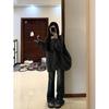 T-shirt a righe da donna di alta qualità con scollo rotondo e maniche lunghe - Vestibilità ampia stile coreano per l'inizio dell'autunno