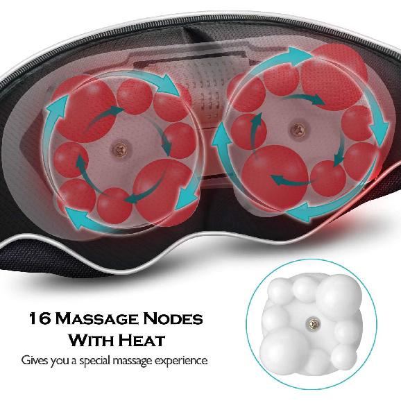 VIKTOR JURGEN Christmas Gifts for Women & Men, Shiatsu Neck and Shoulder Massager with Heat Deep Tissue Kneading Sports Recovery Massagers for Back,