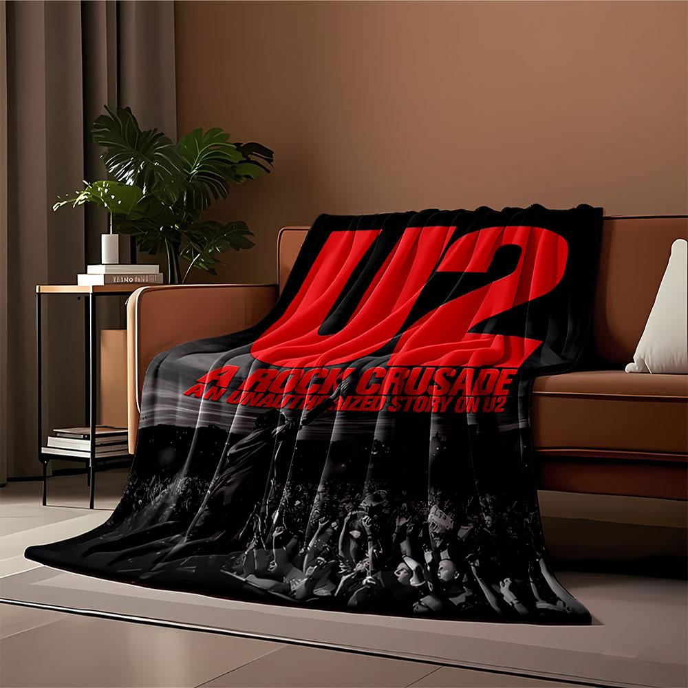 Coperta per Concerto Rock U2 per tutte le stagioni coperta per pausa pranzo plaid regalo