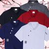 Solid Color Chef Top Slanted Collar Button Short Sleeve Pocket Hotel Workwear Professional Stand Cardigan Catering Uniform Kitchen Clothes Waiter