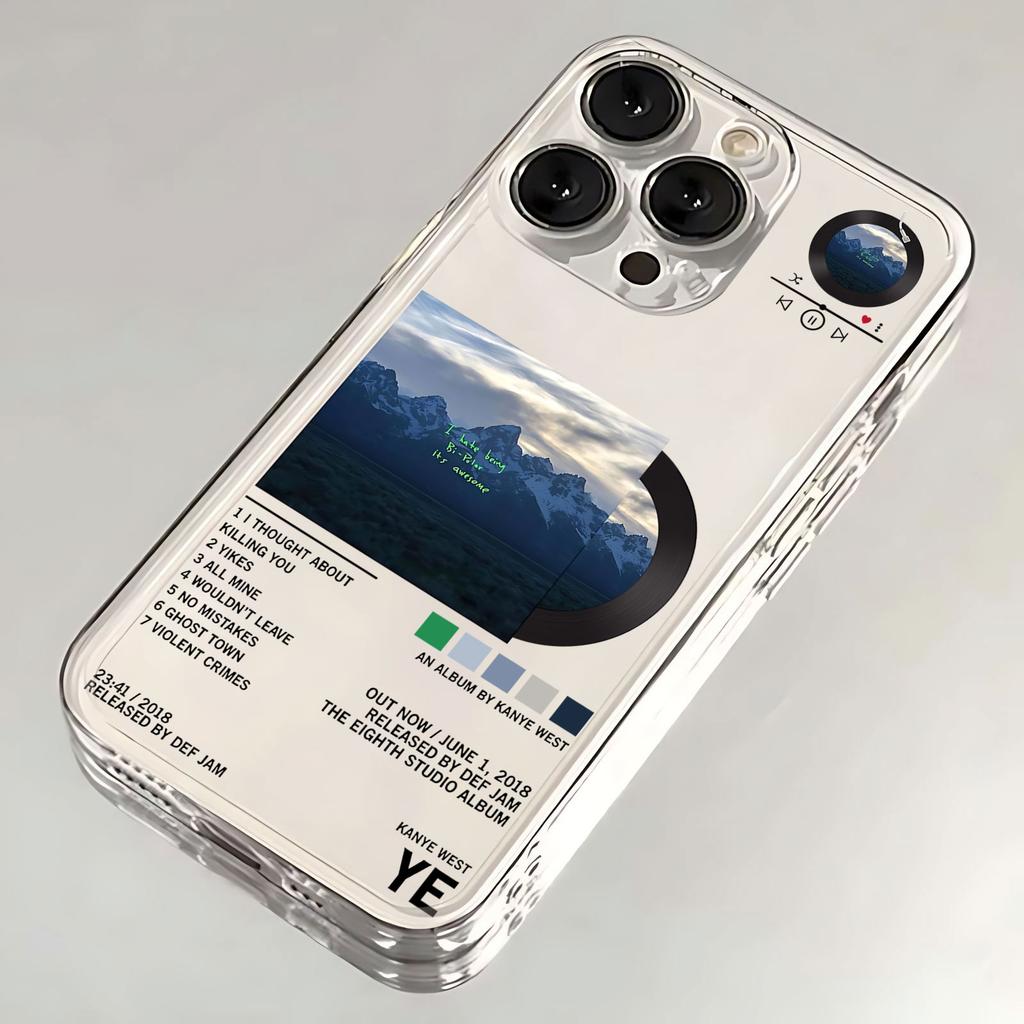 Rapper Kanye West Heißes Album Handyhülle für iPhone 11 12 13 14 15 16 Pro Max SE 7 8 Plus Mini X XS XR Weiche Stoßfeste Hülle