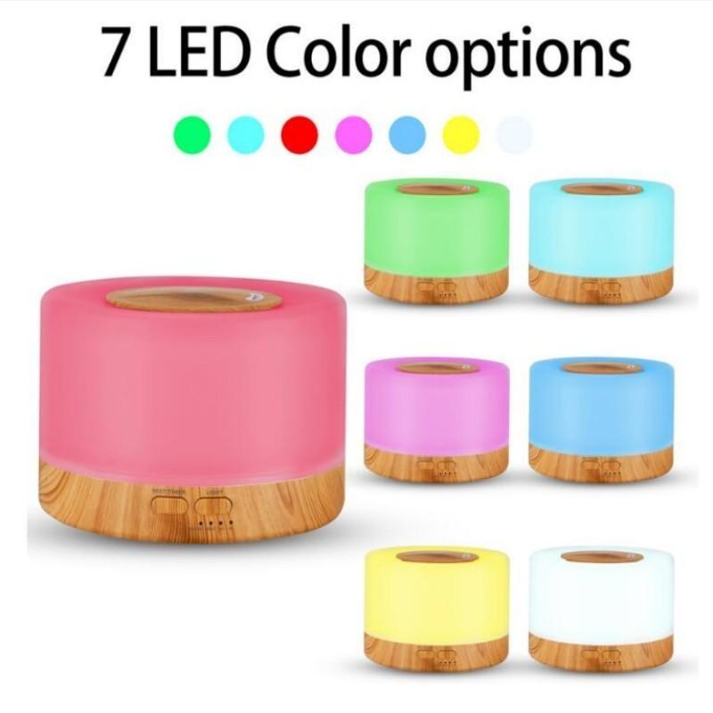 700ML Ultrasonic Aroma Diffuser Remote Control Humidifier with 7 Color LED Light for Home Office Bedroom Use