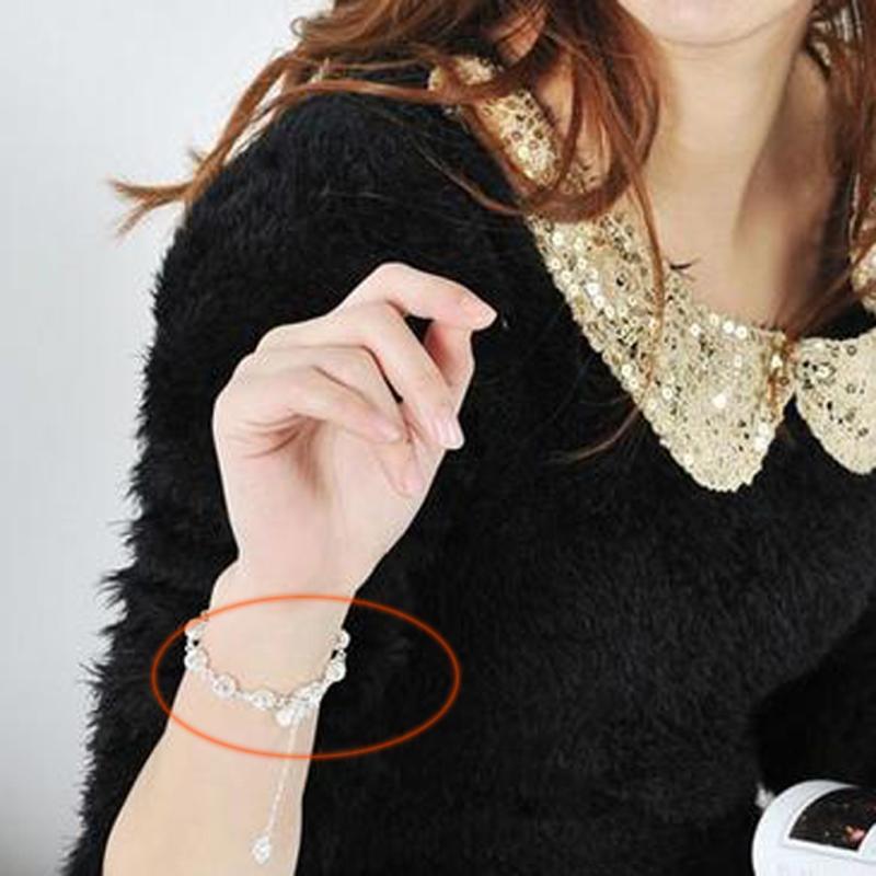 Fashion Balls Charms Bracelet Girls Beaded Bangle Jewelry AVE