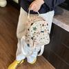 Women's Bag 2025 New Korean Version Fashion Printed Backpack Personalized Sequins Star Versatile Travel Small Backpack