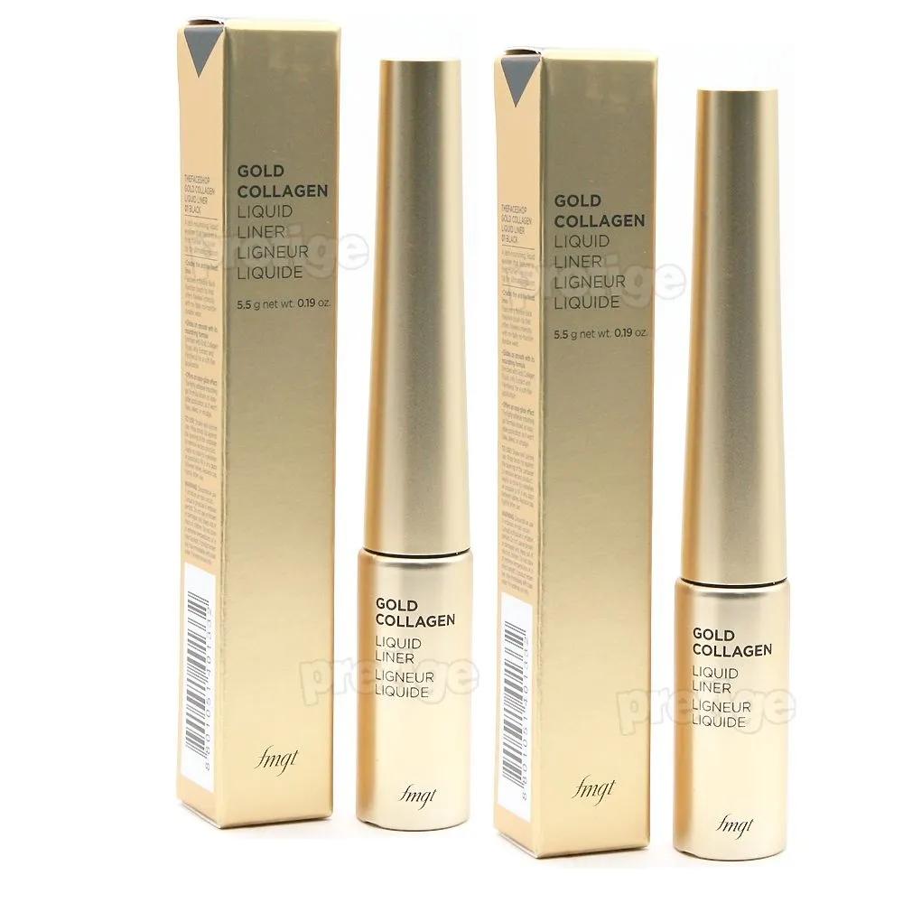 Жидкая подводка для глаз The Face Shop Gold Collagen x2, черная