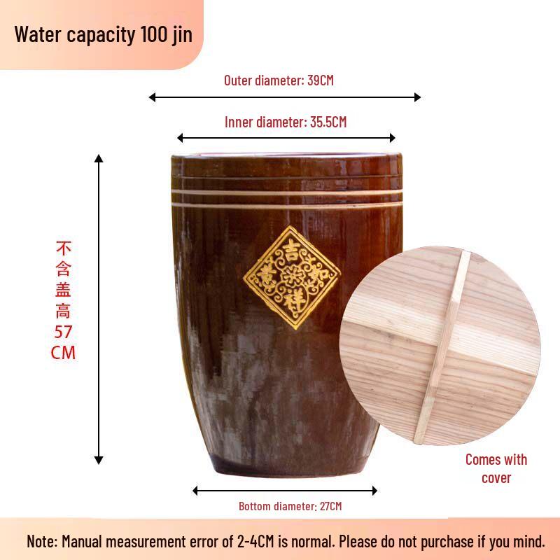 Traditional Ceramic Pickling and Fermentation Jar