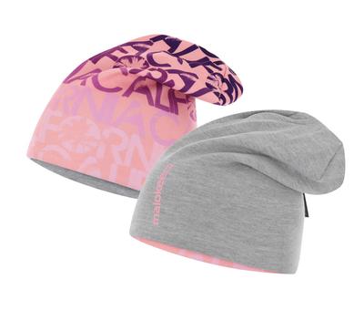 Active Warm Fleece Cotton Hat Pink Gray