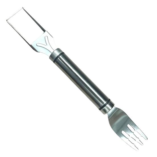 Stainless Steel Watermelon Cutter Dual Head Slicer Serving Fork Dishwasher Safe Fruit