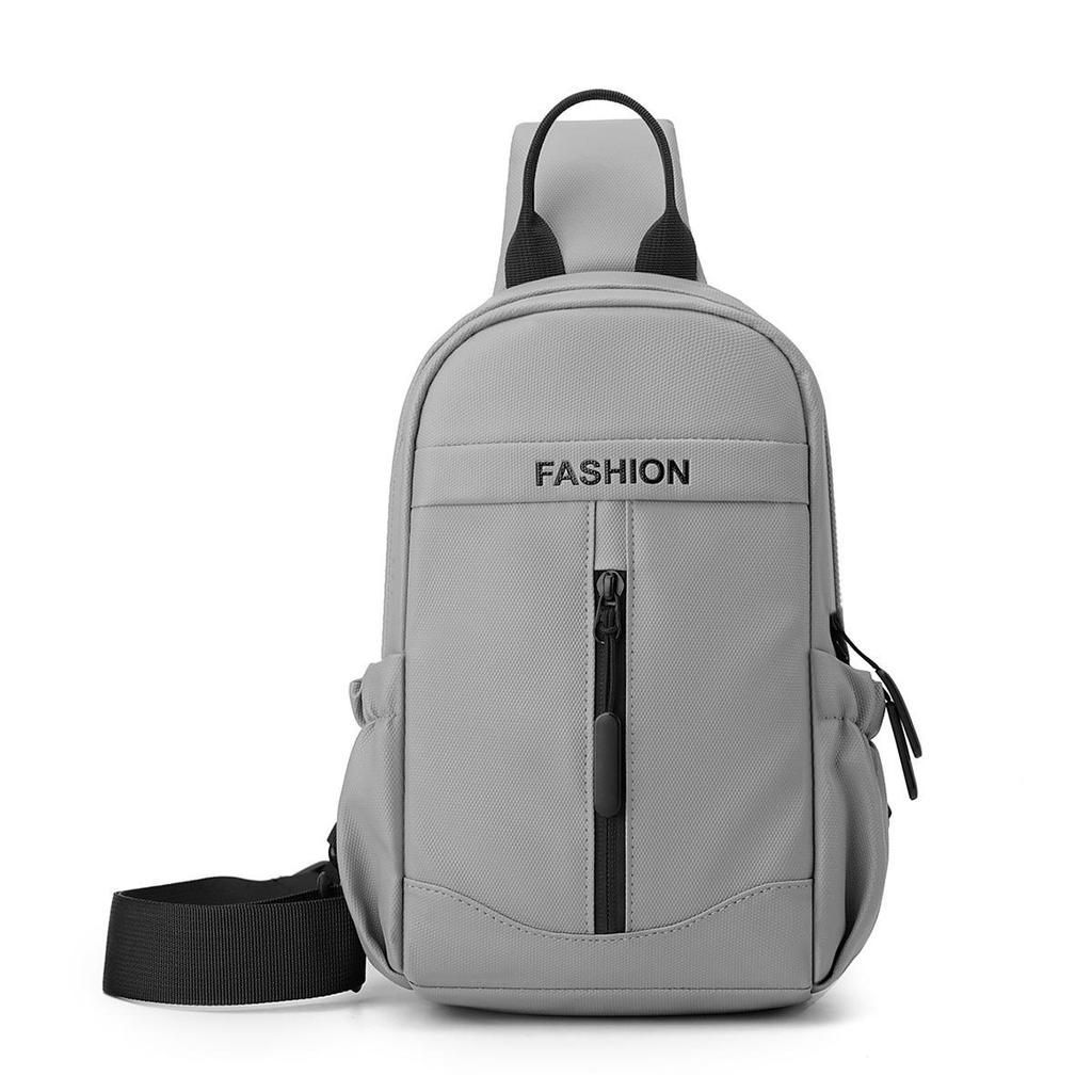 Trendy Men's Multifunctional Water-Repellent Crossbody Chest Bag and Backpack