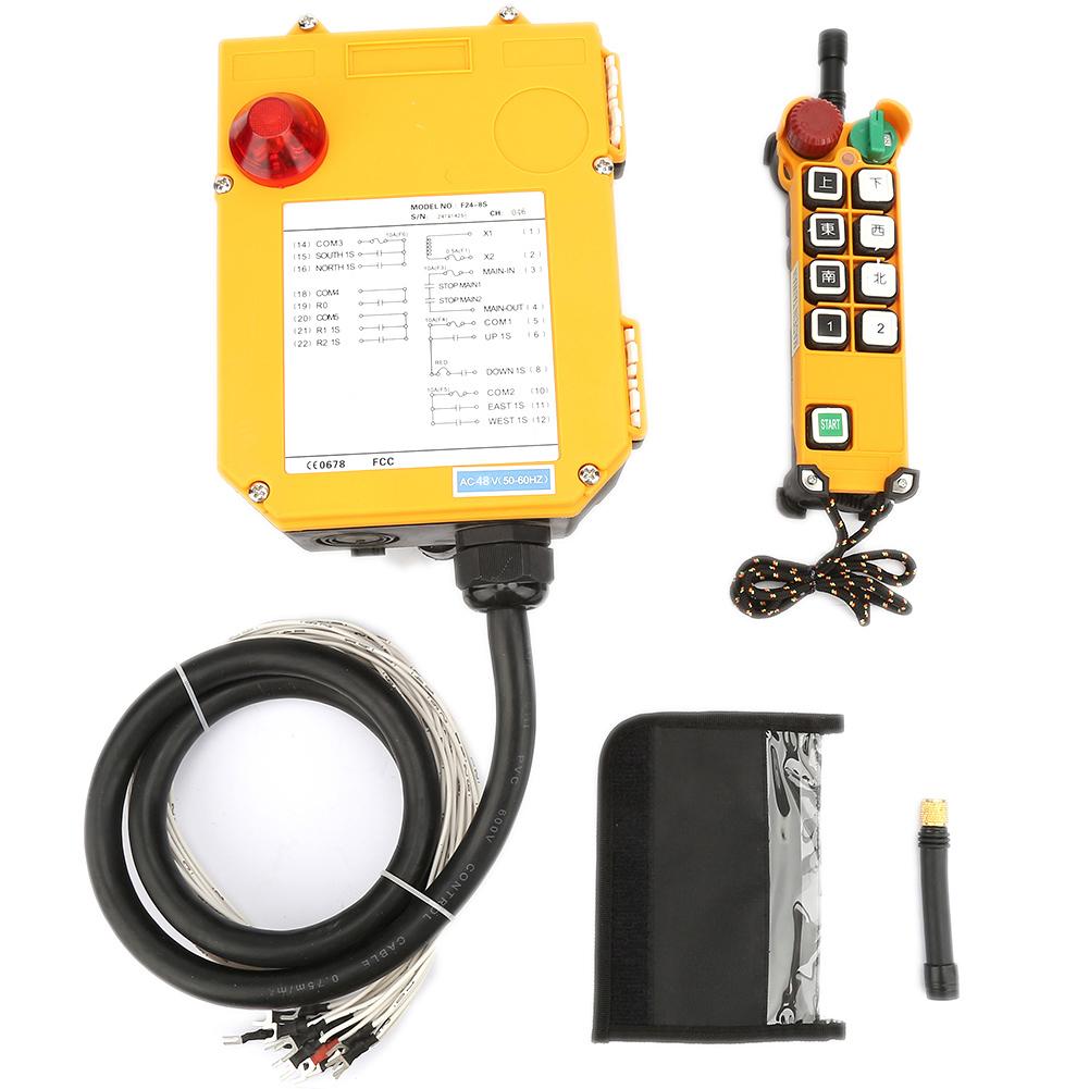 F24 8S Průmyslové vysoce spolehlivé bezdrátové dálkové ovládání jeřábu 100 metrů(48V)