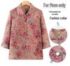Floral Lapel Cardigan Set for Middle-Aged and Elderly Women