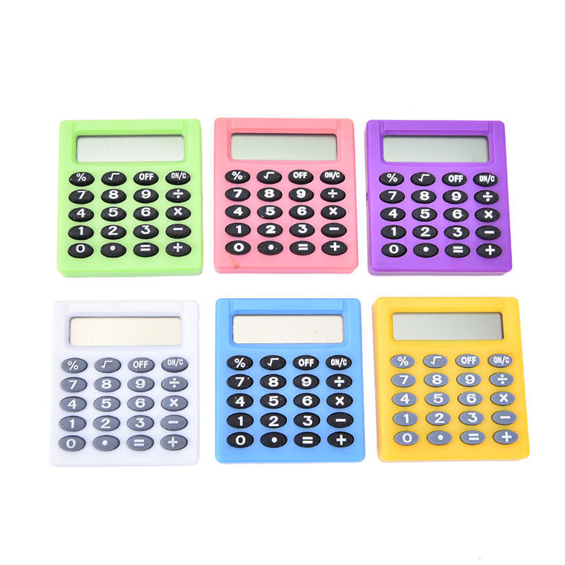 Student Small Mini Electronic Calculator Candy Color Calculating Office Supplies,