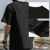 Short Sleeve Solid Short Sleeve Simple Crew Korean Size 50s X-cross Men's T-Shirt, Black, Color, Sportswear, Cotton/Polyester, One-Point Design,