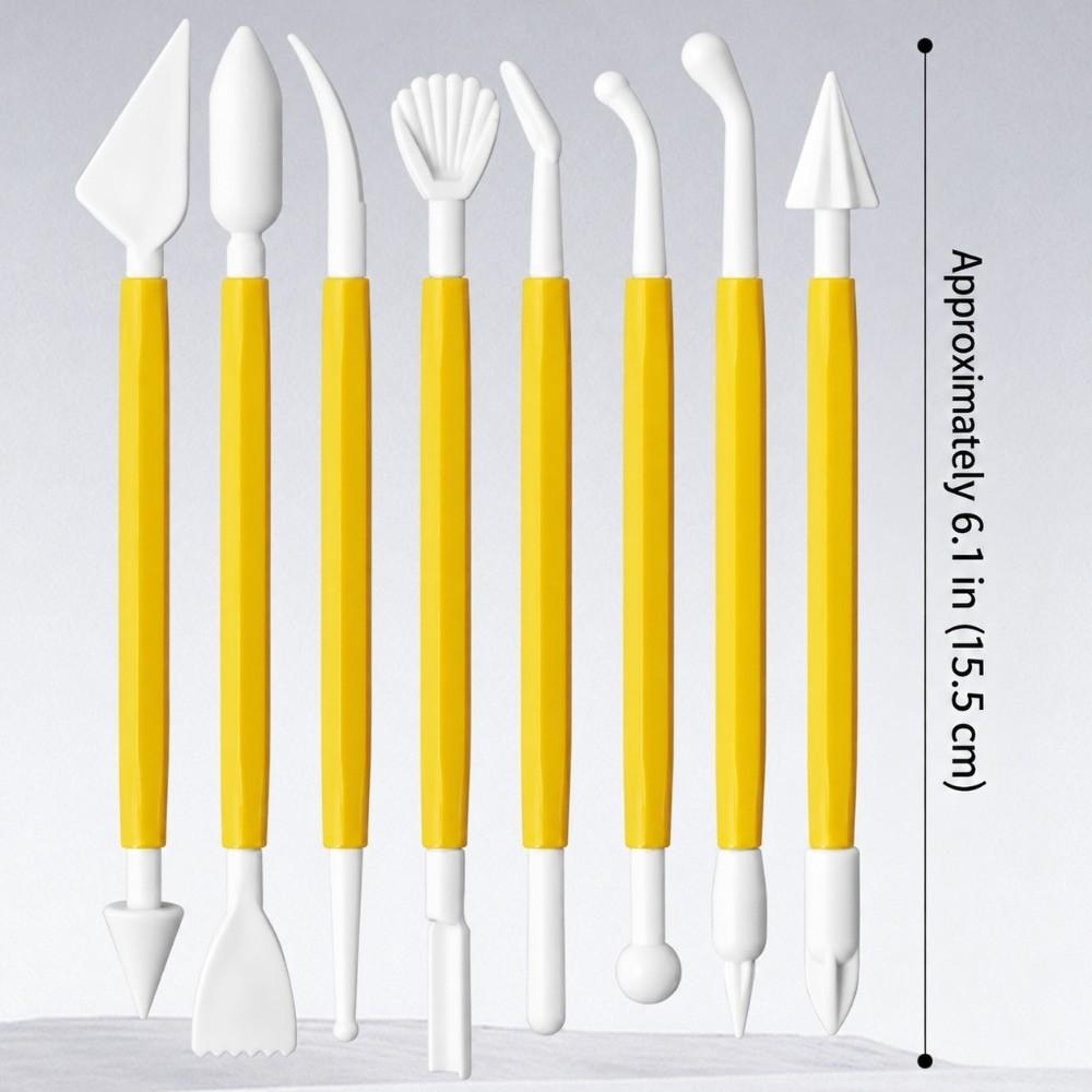 8Pcs Fondant Decorating Tool Set Double Ended Cake Decorating Tools Kit  For Beginners