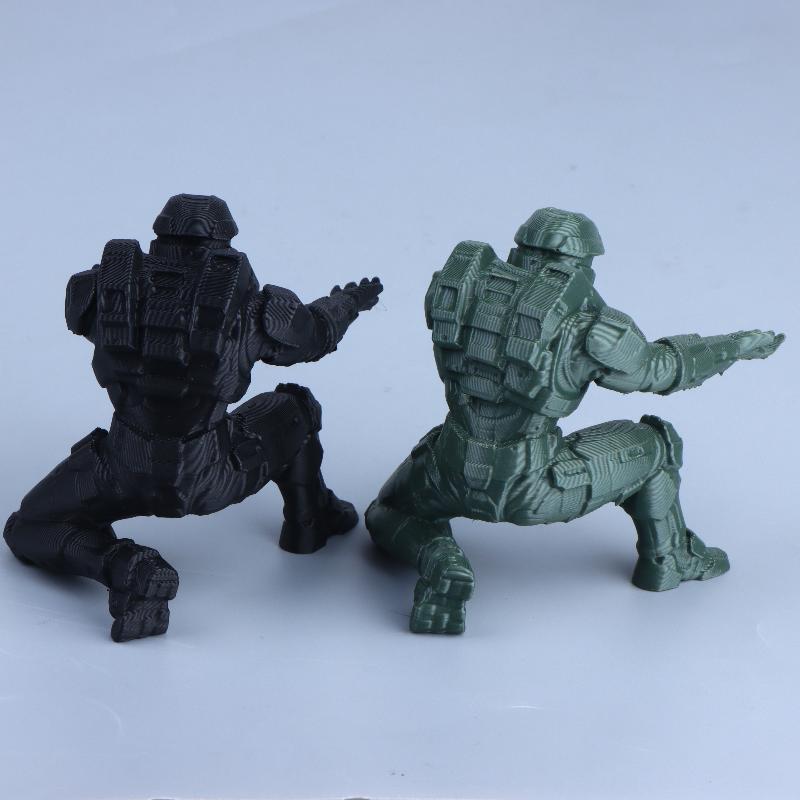 3D Printed Pen Holder, Cool Tech Soldier Pen Stand, Creative Desktop Decoration Storage, Stylish Stationery Display Decoration
