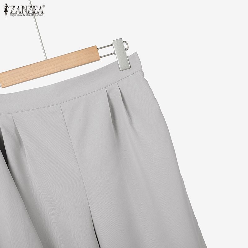 ZANZEA Women Long Sleeve Cardigan Blazer and Pants Casual Two Piece Suit Sets