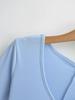 Women's French Retro V-neck Bell Sleeve Knit Dress, Autumn/Winter Slim Fit