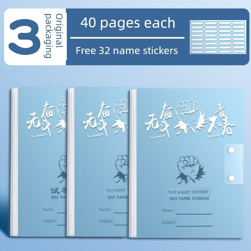 Book Folder Document Storage Organize Fantastic Multi-Layer Junior High School Student Info Booklet Only for Pupils Insert Exam Category Folder