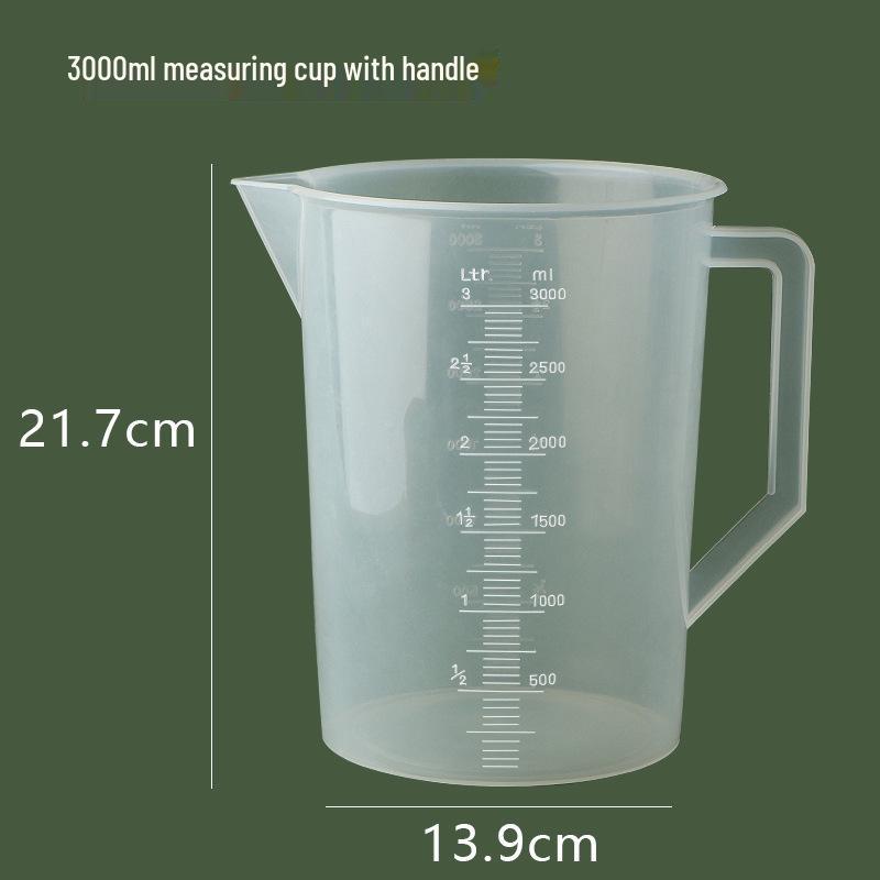 Thickened Plastic Graduated Measuring Cup for Kitchen and Lab Use