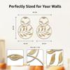 Metal Wall Frame | Elegant Nature | Inspired Leaf Design| Sturdy Iron | Wall Hanging | Wall Décor | Easy Installation | 40 x 40 cm