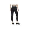 Nike Pro High-Waisted Slim Fit Letter Dry Comfortable Nine-Point Sports Trousers Women bottoms Black White FV7389010