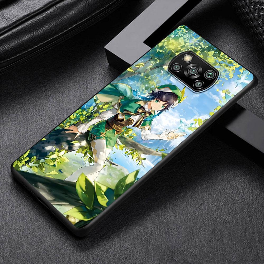 

Чехол Barbatos Genshin Impact для Xiaomi Poco M5s X3 NFC X5 F3 M4 M3 Pro, черный, силиконовый, мягкий, чехол для телефона Xiaomi Poco F3