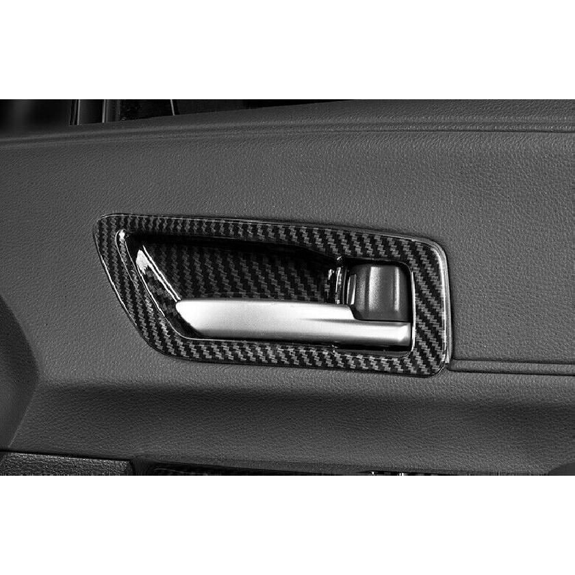 For Toyota Sienna 2021-2025 ABS Carbon Fiber Inner Door Bowl Cup Cover Trim 2pcs