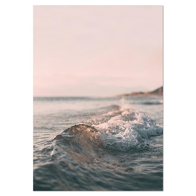 

Скандинавская картина на холсте, романтический фламинго, роза, морская волна, принт, картина с животными, современный настенный художественный постер, украшение для дома, без рамки 21cm×30cm NoFrame