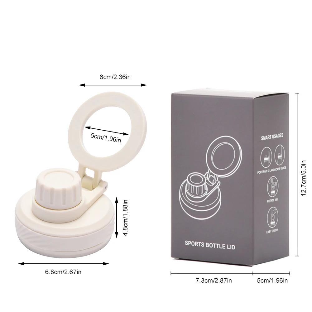 Sports Water Bottle Lid with Cellphone Magnetic Stand 1000ML Insulated Stainless Steel Sports Water Bottle Thermal Water Cup Lid