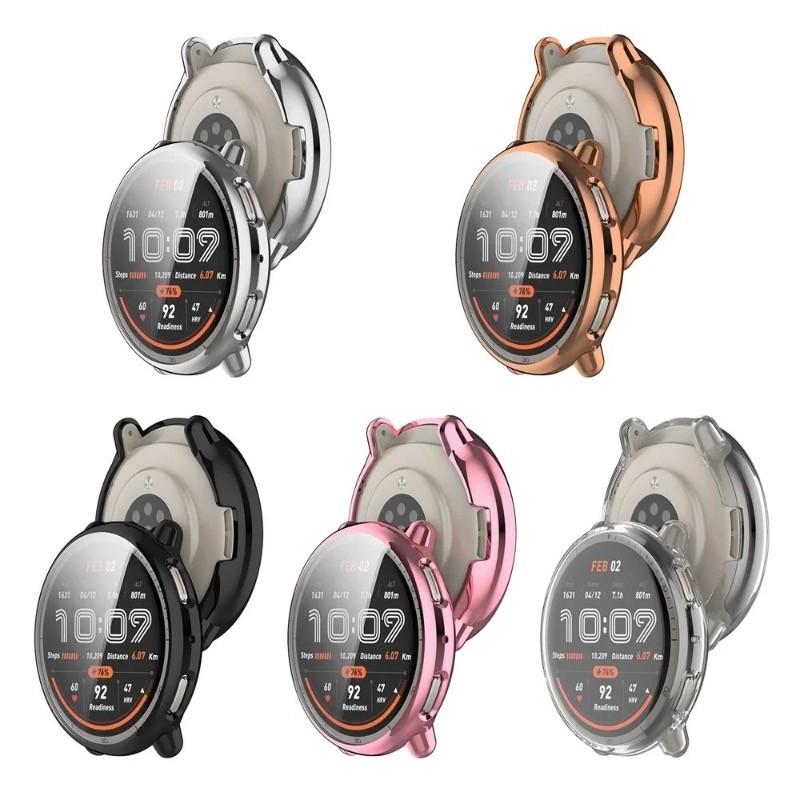 Silikonarmband mit TPU-Hülle für Amazfit Active 2 Sport Atmungsaktiv Ersatz Uhrenarmband