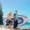 Inflatable Kayak and Hovercraft: Durable Rubber Boat for 2-4 People, Ideal for Fishing and Recreation.
