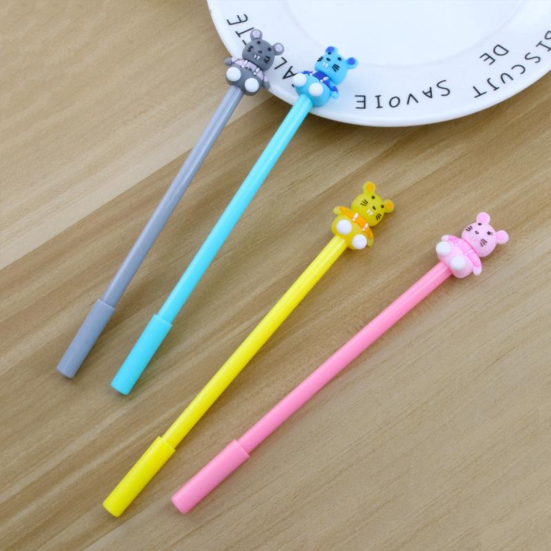 

Новинка в форме мыши, нейтральная ручка с рисунком милого животного, черная ручка на водной основе