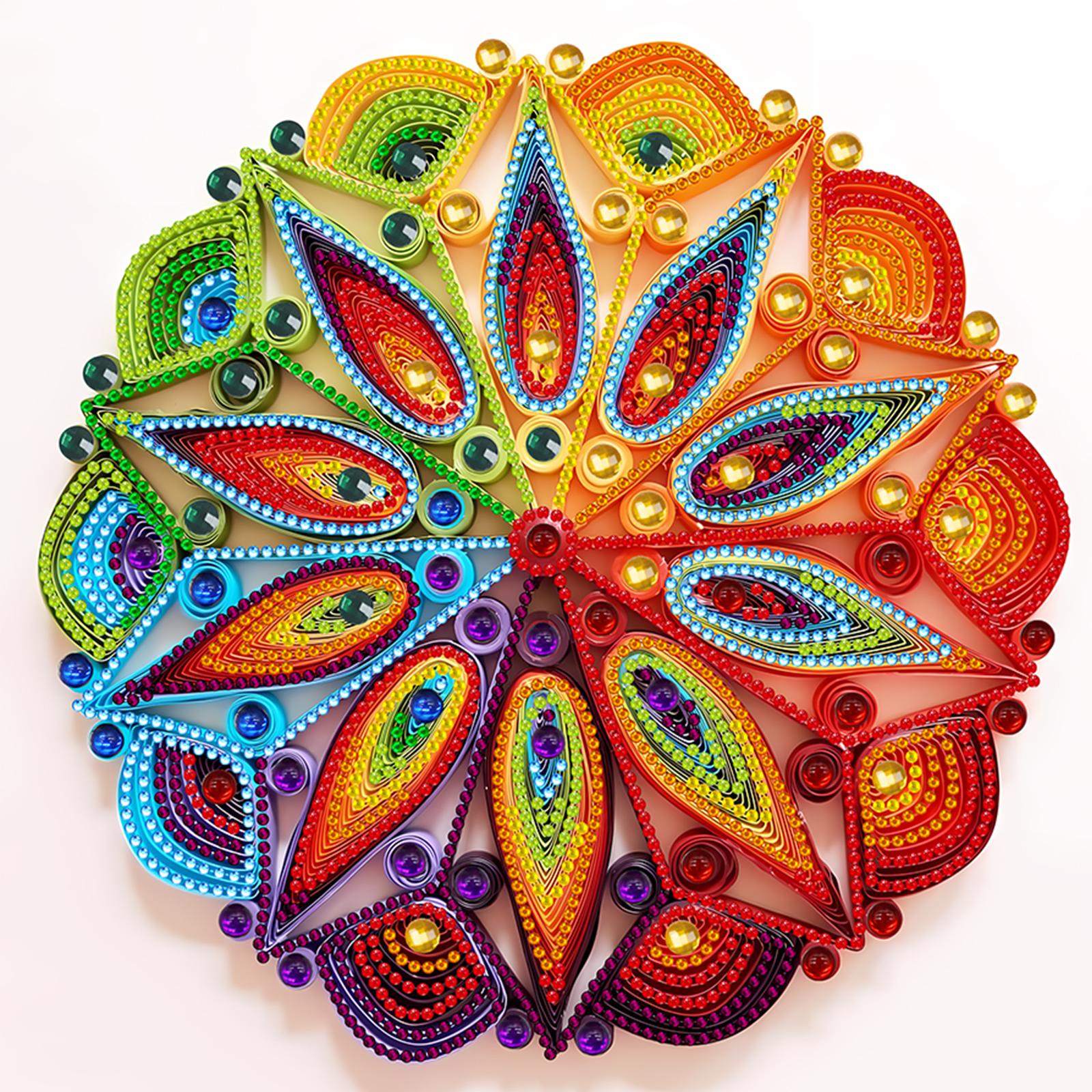 

Abstract Special Shape Quilling DIY Partial Drill Diamond Art Kit 30x30cm Crystal Diamond Art for Adults Home Wall Decor