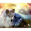 Pictură cu diamant 5D DIY Wolf Animal Mozaic Kit cu punct de cruce Broderie cu diamant Full Drill Round