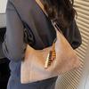 Simple casual baguette bag women's autumn new fashion frosted one-shoulder crossbody bag
