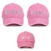 Vintage Daddy Mama Mini Embroidery Caps Washed Cotton Family Matching Baseball Cap  Gifts