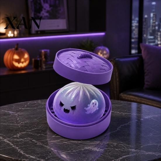 Relaxation Hand Toy Halloween Dumpling Stress Relief Toy, Pumpkin Ghost Steamed Bun Squeeze Reliever Sensory Ball Fidget Party Favors Anxiety