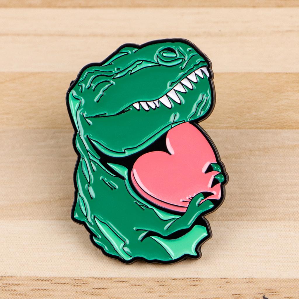 Cute Dinosaur Enamel Pin Animal Brooches Badges Lapel Pins for Backpack Jewelry Decorations Cosplay Accessories Gift Kids Toys