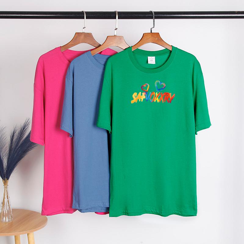 TWINFLAMES Fashion Tshirt Women's Clothing Letter Graphic Tees Shirt Femme T-Shirt Tops Y2k Tops