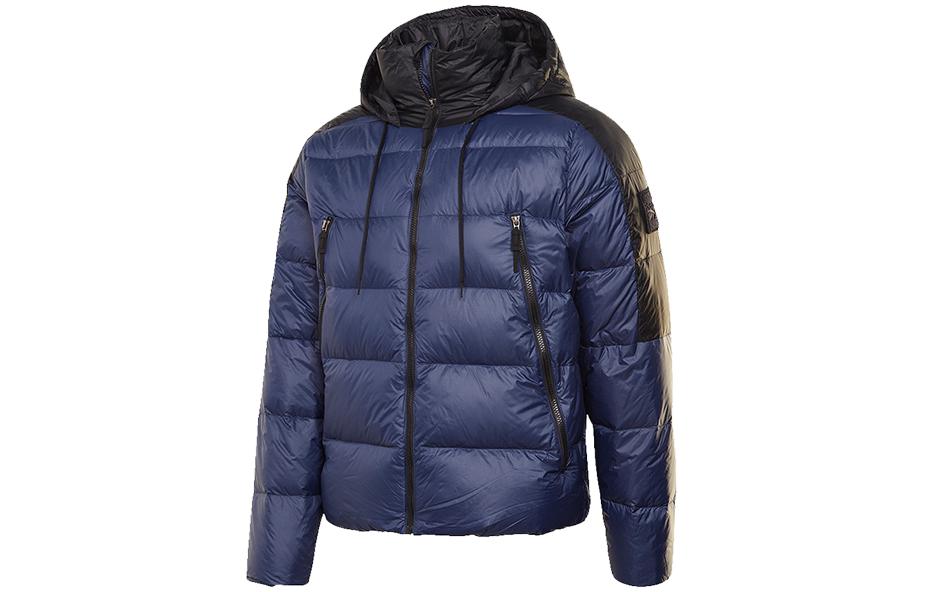 Reebok Down Jackets Men s Blue Hooded Moderate Down Jacket FU1689 2XL