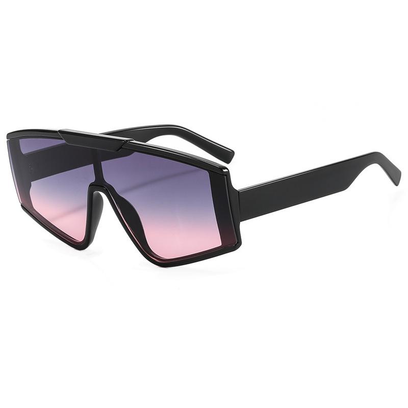 Men Women One Piece Sun Glasses Fashion Square Shades Oversized Frame Shield Sunglasses Women Luxury Non Polarized Glasses