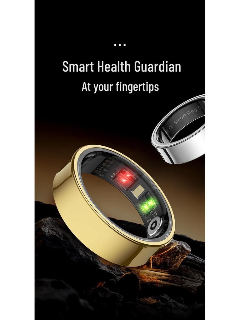 R09 Smart Ring: Heart Rate, Blood Oxygen, Sleep, Sports Tracker, Waterproof, Bluetooth Photo, with Charging Case