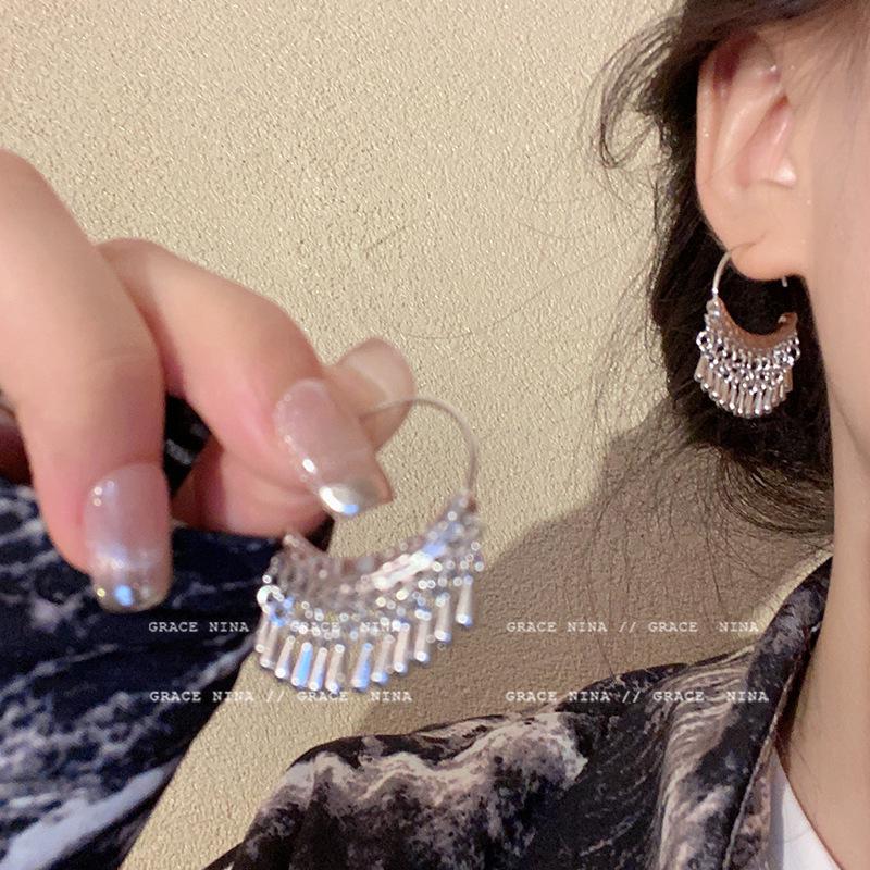 S925 Silver Needle Statement Hoop Earrings - Elegant, Versatile, Lightweight, Simple Luxury for Women