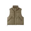 Cotton Vest Women's Short Solid Color Stand-up Collar Loose Cotton Vest Jacket Cotton Vest Sleeveless Cotton Vest Tide